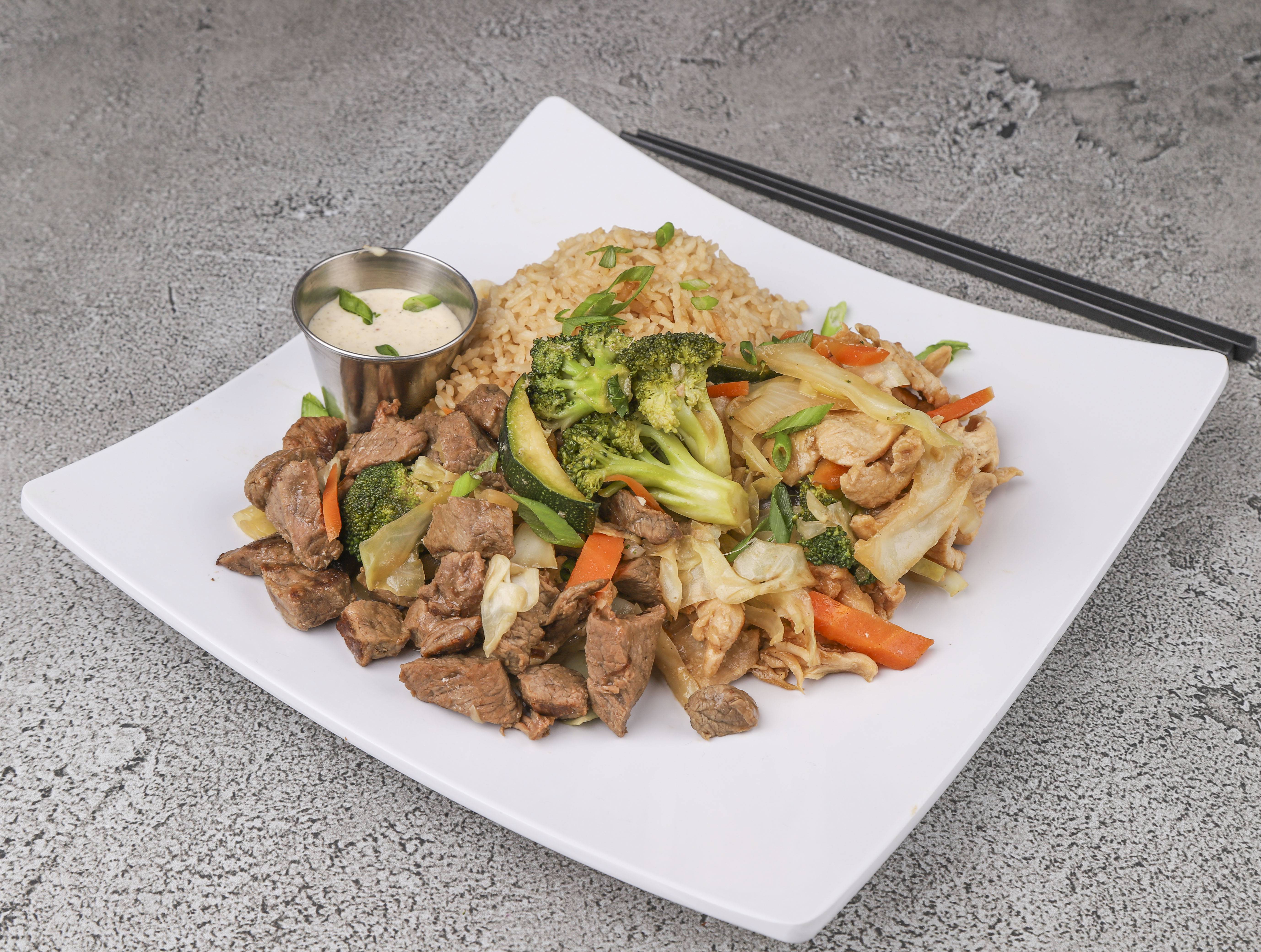 Order Chicken and Steak Fried Rice food online from Hibachi Sushi store, Raleigh on bringmethat.com