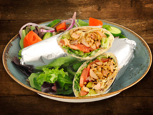 Order Chicken Doner Wrap food online from Bistro Kabob store, Carlsbad on bringmethat.com