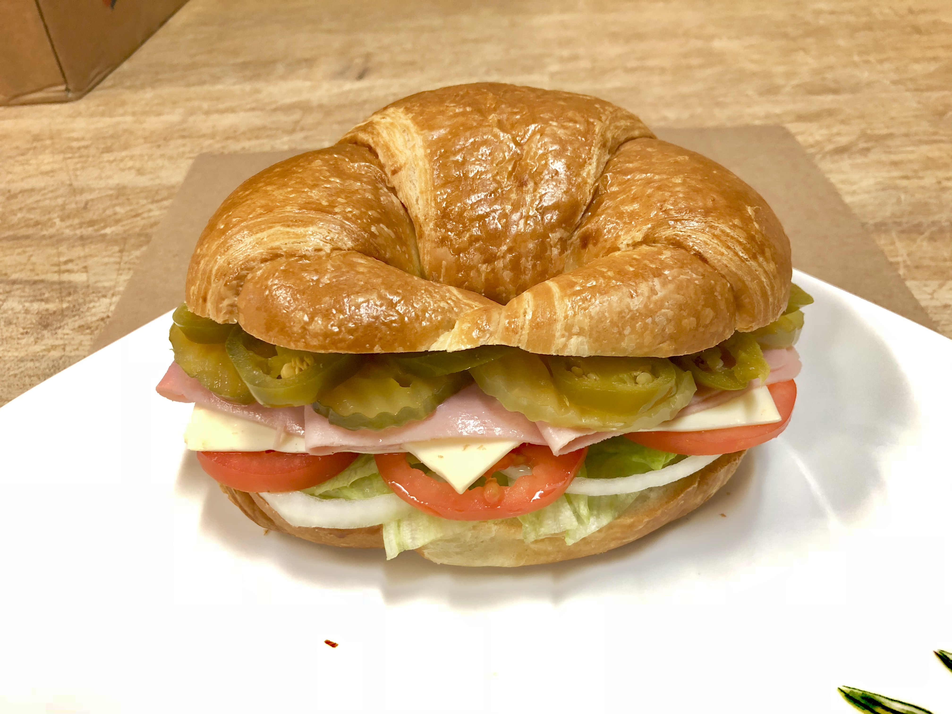 Order L-3 Ham & Cheese Croissant food online from K-Inn Donuts store, Paramount on bringmethat.com