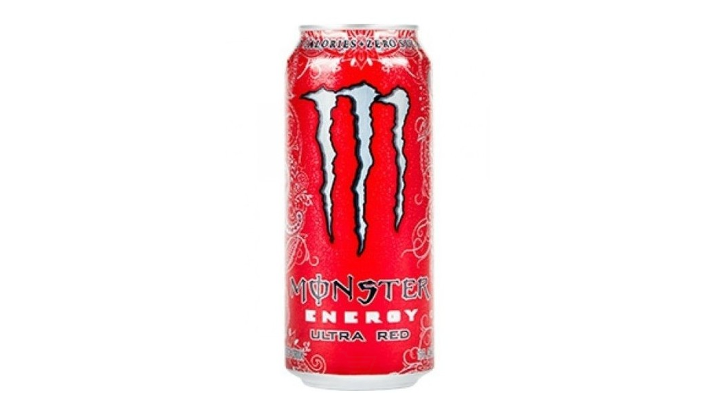 Order Monster Energy Energy Drink, Ultra Red 16oz Can food online from Plaza Market store, Baldwin Park on bringmethat.com