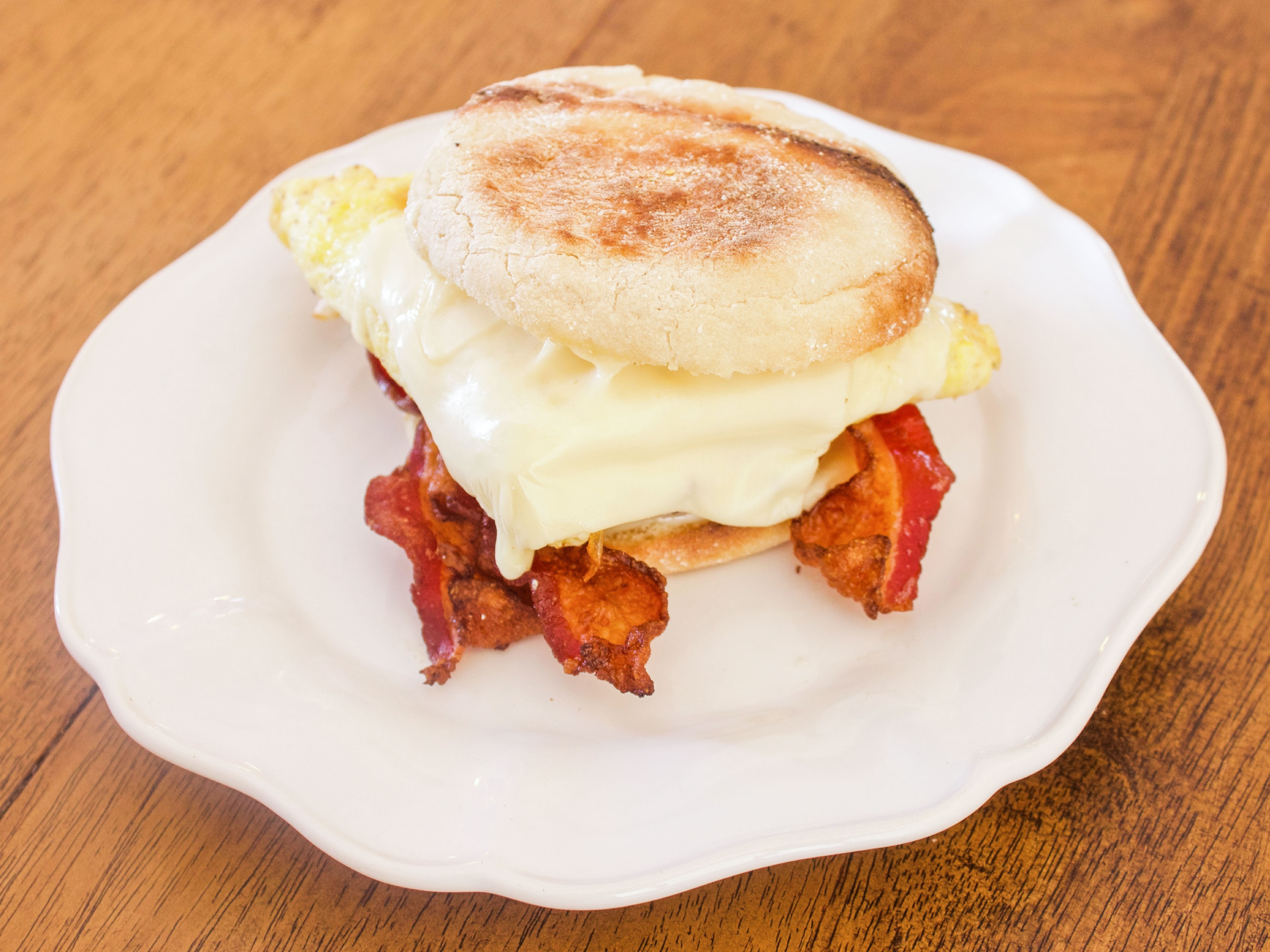 Order Egg Bacon and Cheese Sandwich Breakfast food online from Kefa Coffee store, Oakland on bringmethat.com