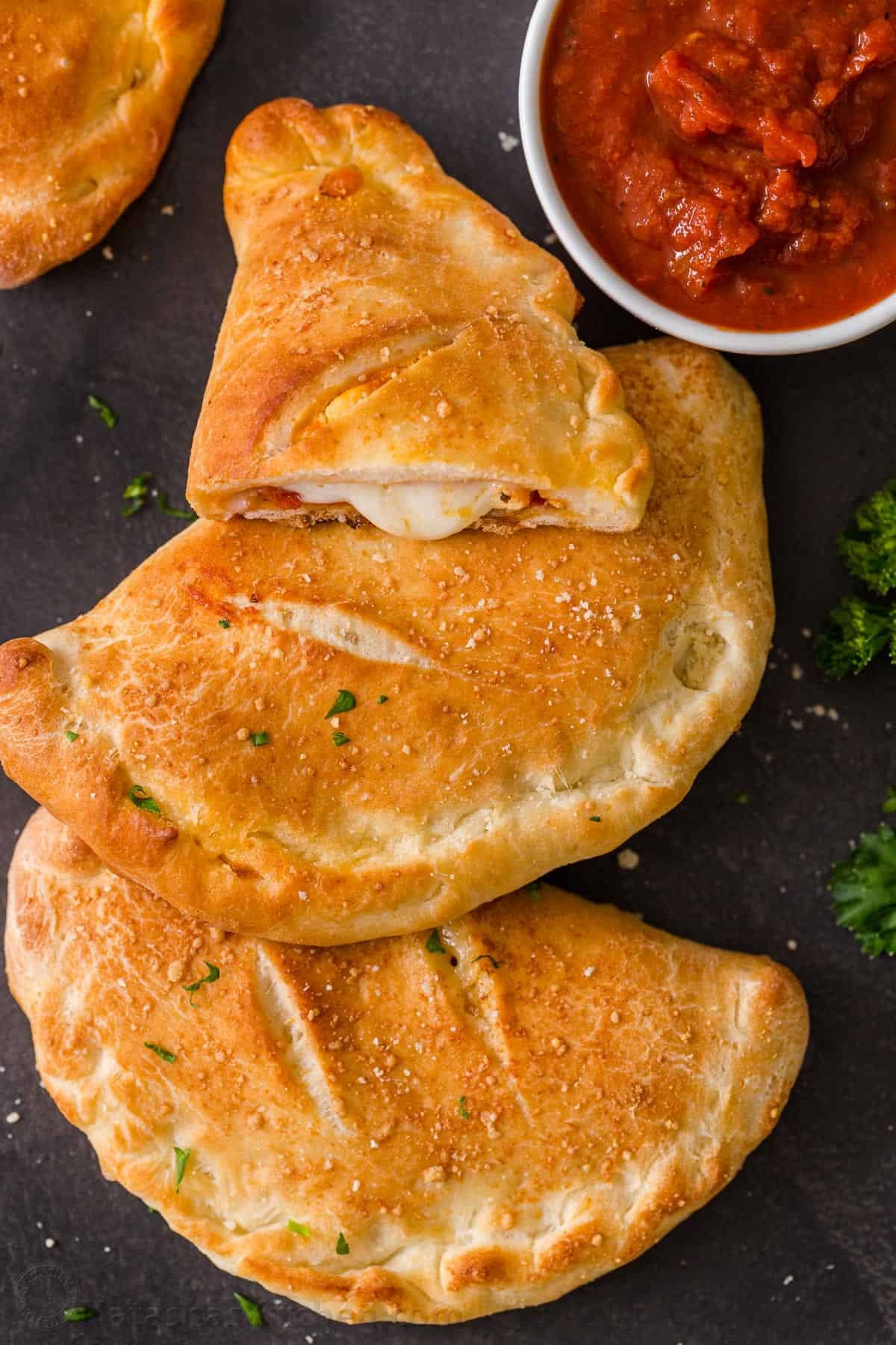 Order Plain Cheese Calzone - Small food online from Niko's Pizza House store, Worcester on bringmethat.com