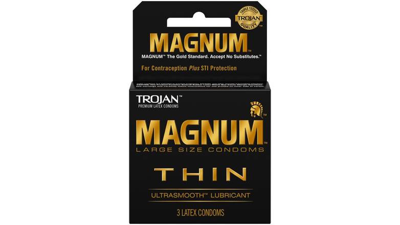 Order Trojan Magnum Thin Lubricated Condoms food online from Route 7 Food Mart store, Norwalk on bringmethat.com