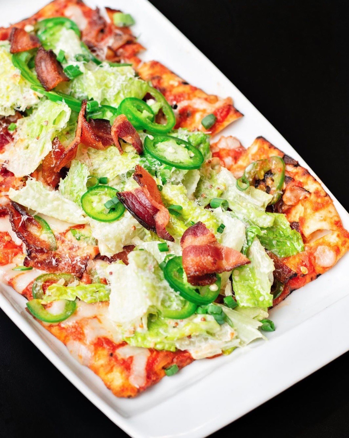 Order Spicy BLT Pizza food online from Lili Wings, Sammies, And Pizza store, Silver Spring on bringmethat.com