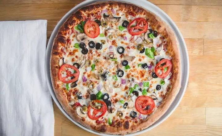 Order Veggie Pizza food online from Pepperoni's Pizza store, Houston on bringmethat.com