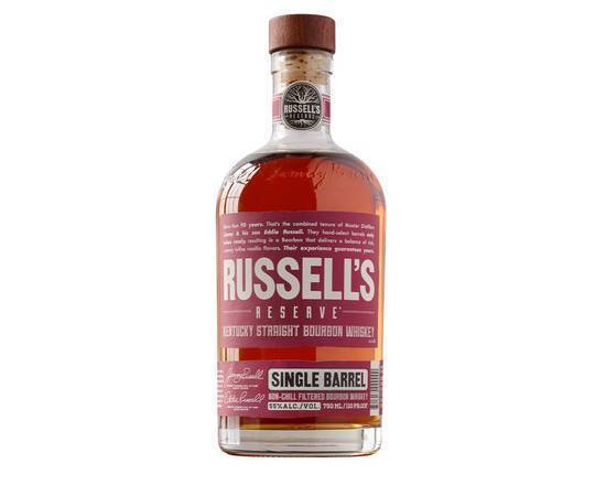Order Russell's Reserve Single Barrel Bourbon 750 ml (52%ABV) food online from Limoncello store, San Francisco on bringmethat.com