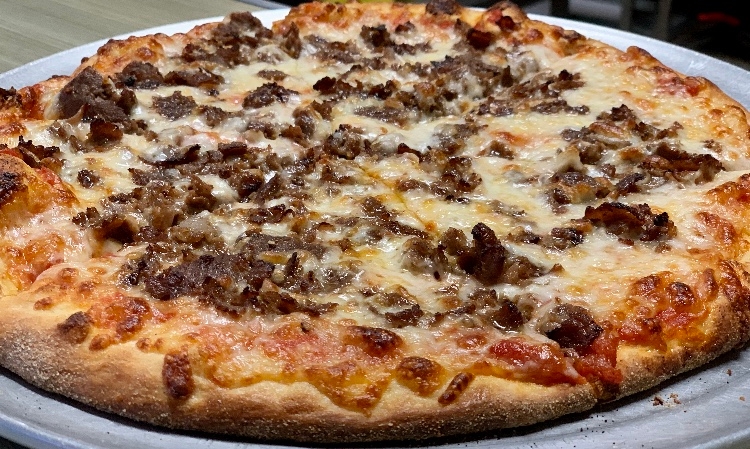 Order Med Philly Steak Pizza food online from Piemonte Pizza & Grill store, Providence on bringmethat.com