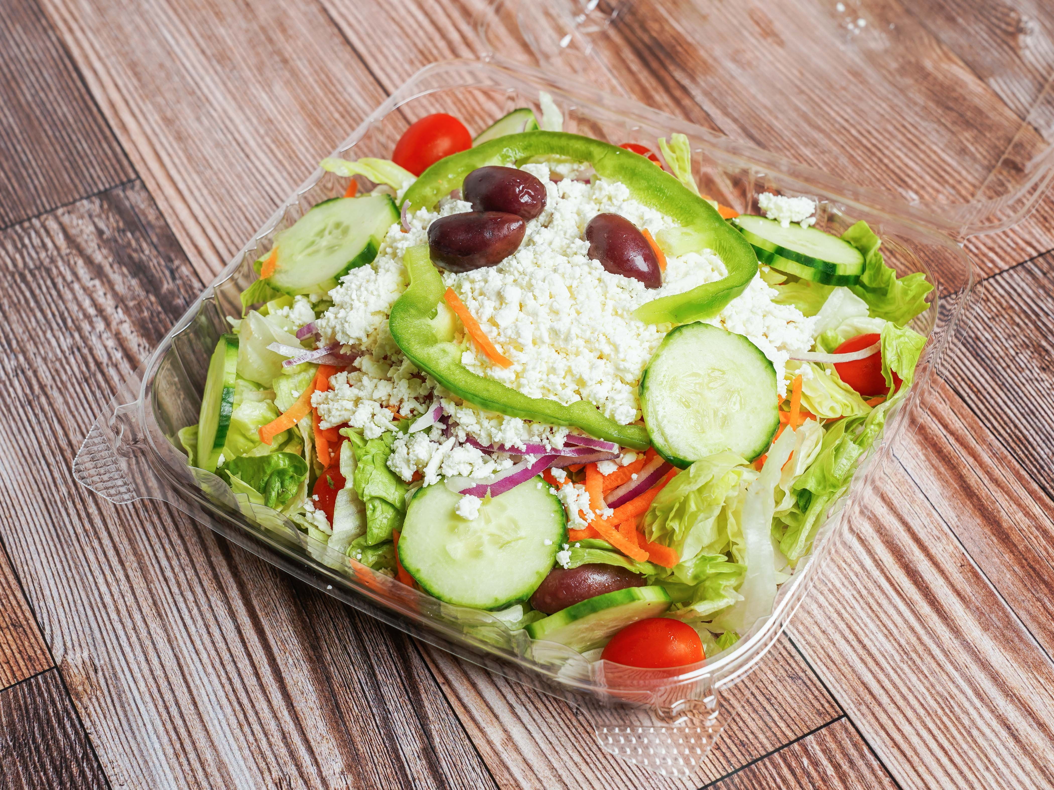 Order Greek Salad food online from Nick Roast Beef & Pizza store, Peabody on bringmethat.com