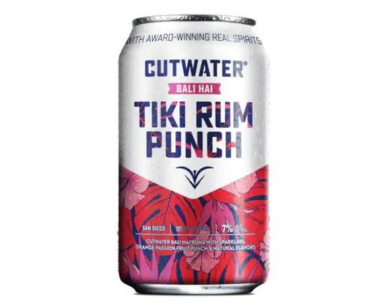 Order Cutwater Tiki Rum Punch, 4pk-12oz can (7.0% ABV) food online from Tenderloin Liquor store, San Francisco on bringmethat.com