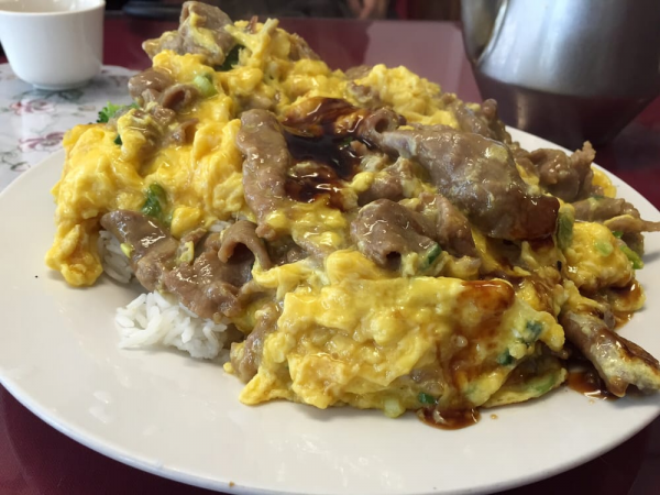 Order Scrambled Egg with Beef Lunch Plate food online from Golden Kim Tar store, San Francisco on bringmethat.com