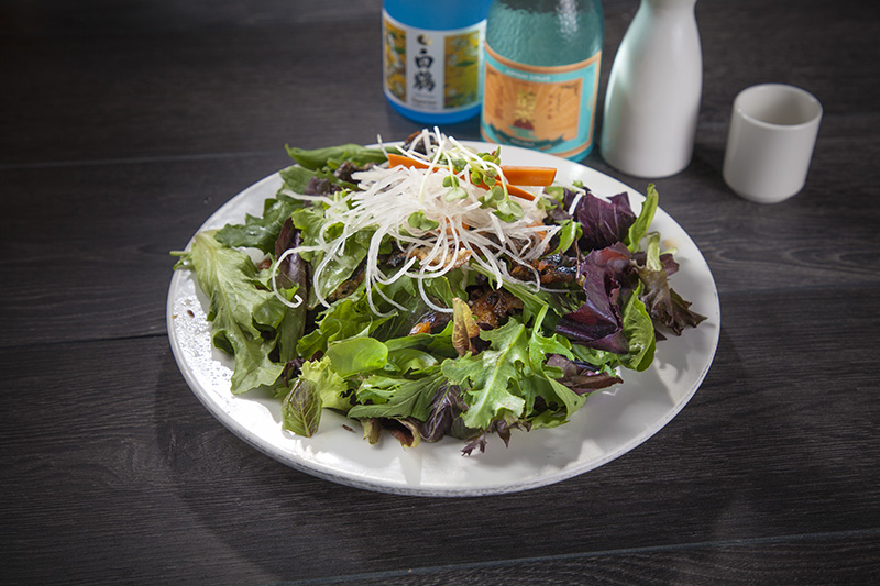 Order S5. Salmon Skin Salad food online from Sake Sushi Japanese store, Montrose on bringmethat.com