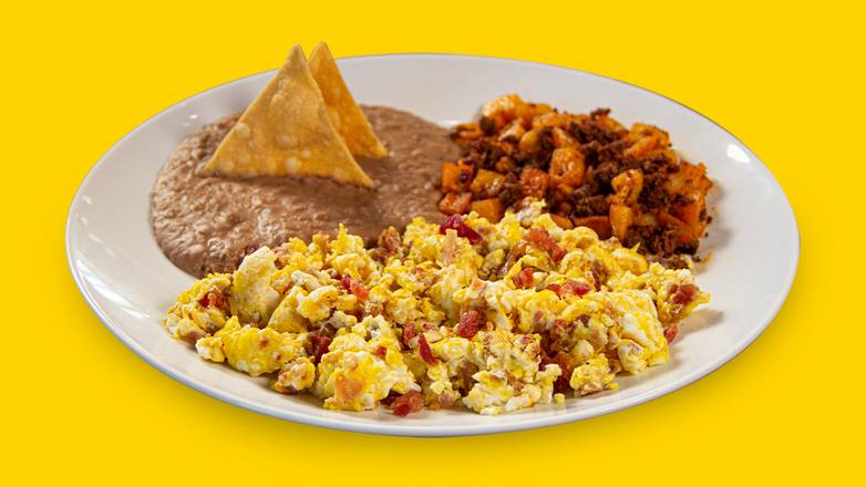Order Bacon & Egg Plate food online from Taco Palenque store, Corpus Christi on bringmethat.com