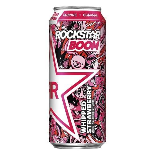 Order Rockstar · Boom Whipped Strawberry Energy Drink (16 fl oz) food online from Mesa Liquor store, Mesa on bringmethat.com
