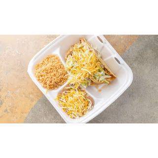 Order Chicken Tacos (2 pcs) food online from Aliberto Jr Fresh Mexican Food store, Riverside on bringmethat.com