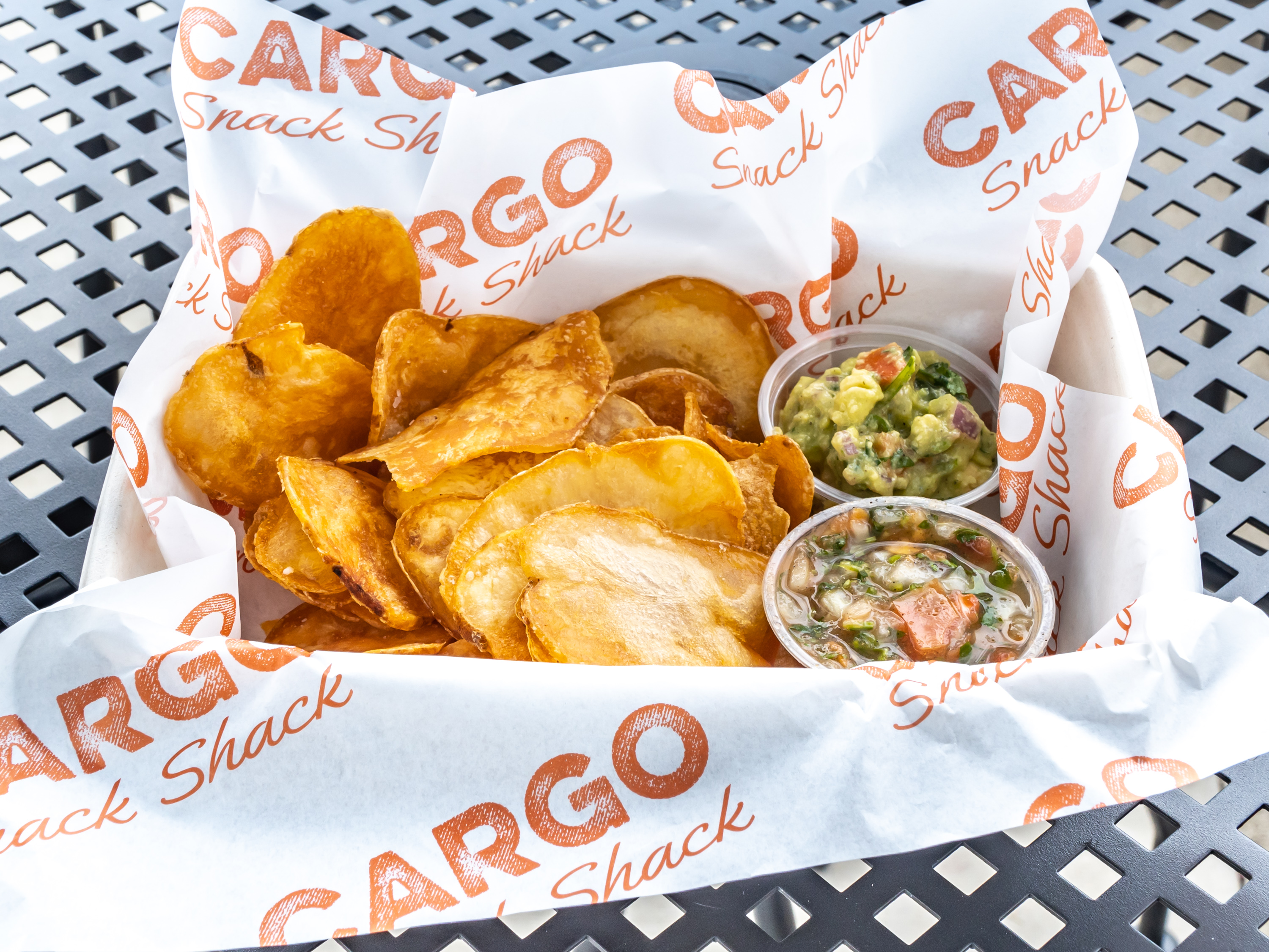 Order Chips & Guacamole food online from Cargo Snack Shack store, Los Angeles on bringmethat.com
