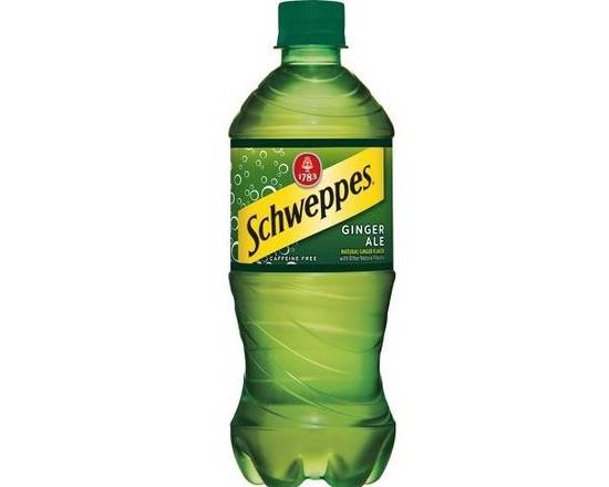 Order Schweppes Ginger Ale food online from Fialkoff Kosher Pizza store, Lawrence on bringmethat.com