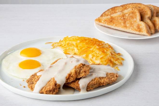 Order Chicken-Fried Steak & Eggs* food online from Bakers Square Restaurant & Pies store, Mankato on bringmethat.com