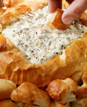 Order SPINACH ARTICHOKE DIP food online from Austin's Saloon store, Libertyville on bringmethat.com