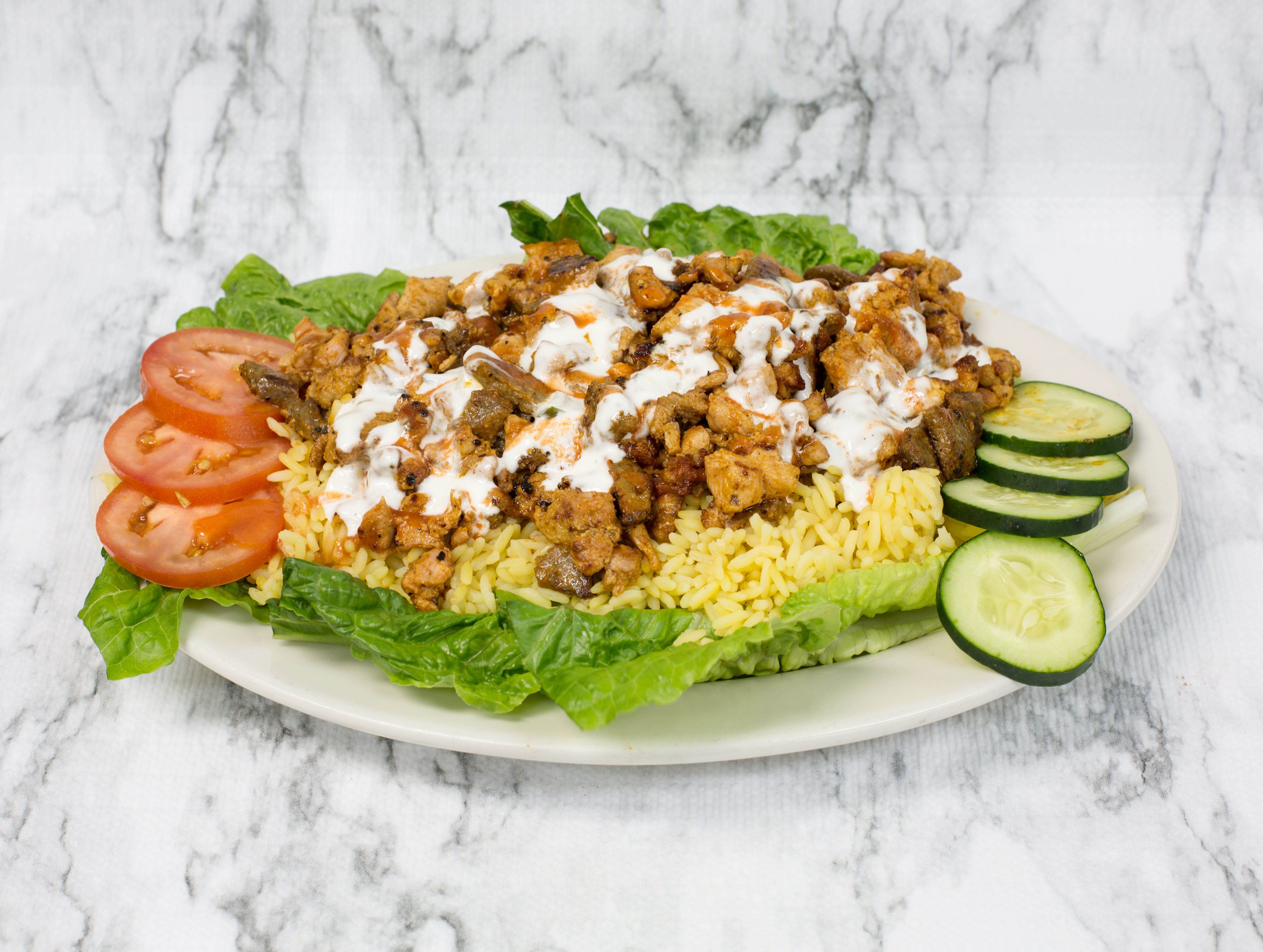 Order Chicken Mix over Rice food online from Buffalo Wings store, Plainfield on bringmethat.com