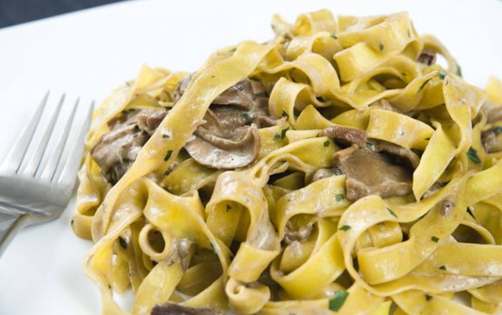 Order 29. Tagliatelle al Funghi Porcini food online from Fellini Cafe Of Media store, Media on bringmethat.com