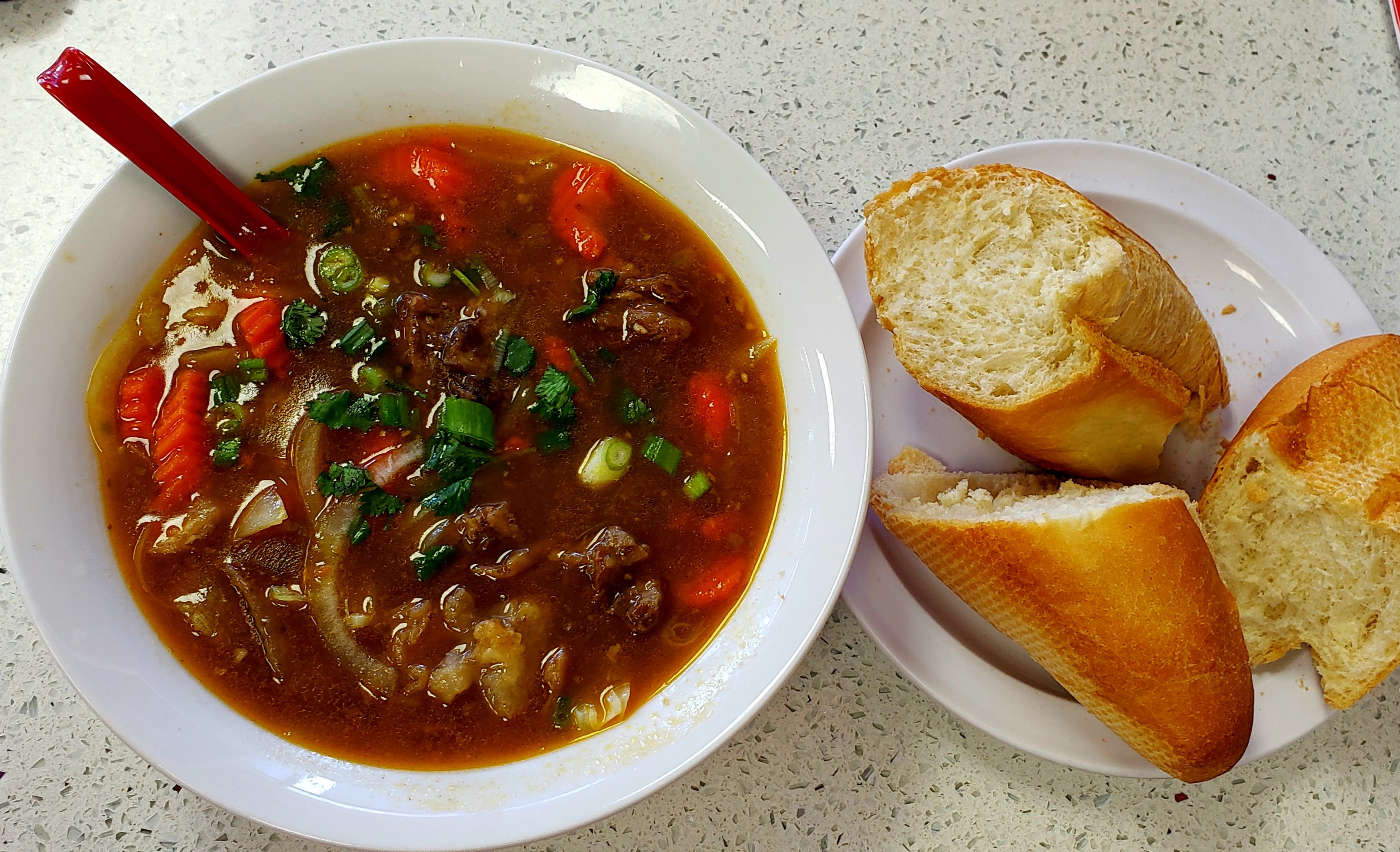 Order H1. Beef Stew with Baguette food online from I Love Pho Menudo And Taco store, Fresno on bringmethat.com