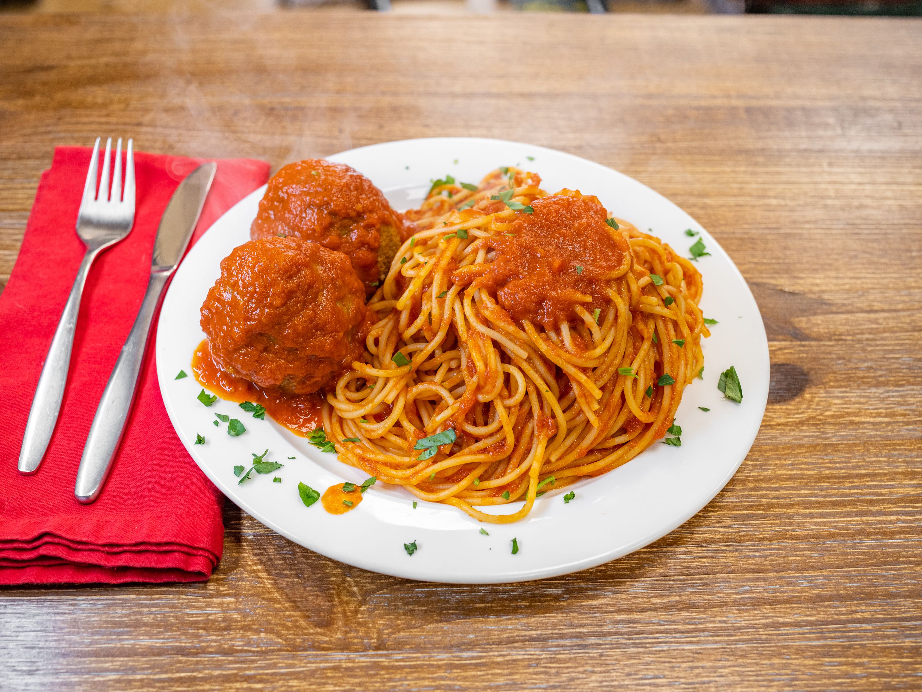 Order Pasta with Meatball food online from Knapp Street Pizza store, Brooklyn on bringmethat.com