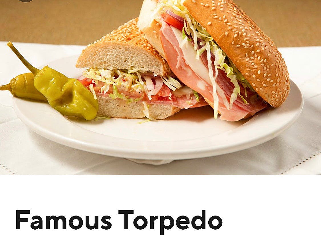 Order Famous Torpedo Sandwich - Sandwich food online from Mona Lisa Italian Foods store, San Diego on bringmethat.com