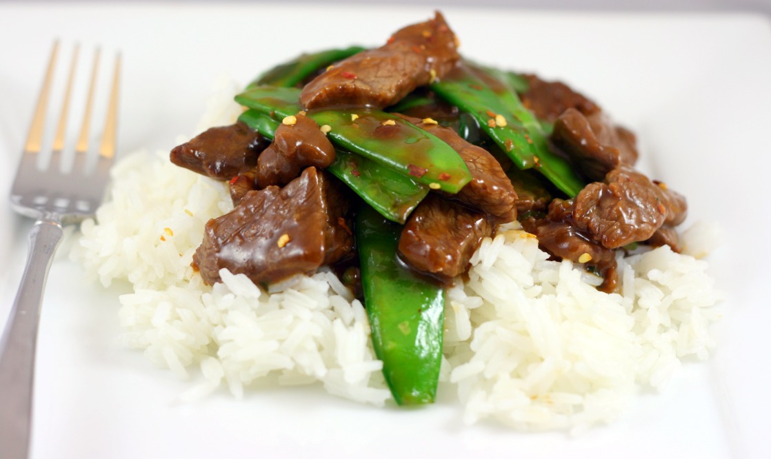 Order 54. Quart of Beef with Snow Peas food online from China Joy Restaurant store, Jacksonville on bringmethat.com