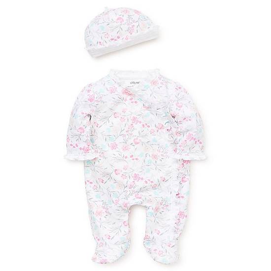 Order Little Me® Preemie Watercolor Floral Wrap Footie and Hat Set in Pink food online from Bed Bath & Beyond store, Lancaster on bringmethat.com