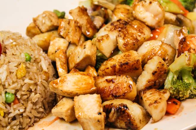 Order Hibachi Chicken and Shrimp Dinner food online from Sushi Osawa store, Norcross on bringmethat.com