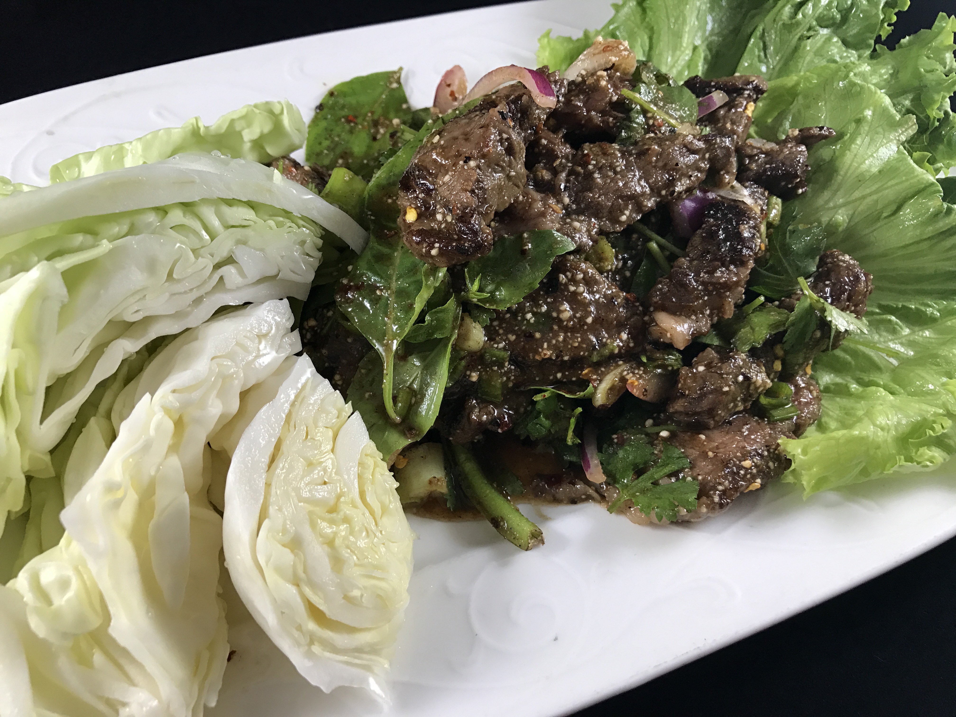 Order Grilled Meat Salad food online from Lers Ros Thai store, San Francisco on bringmethat.com