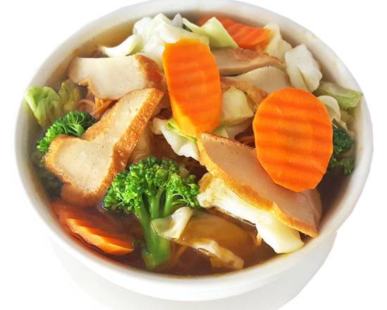Order Golden Noodle Soup food online from Loving Hut store, Orange on bringmethat.com