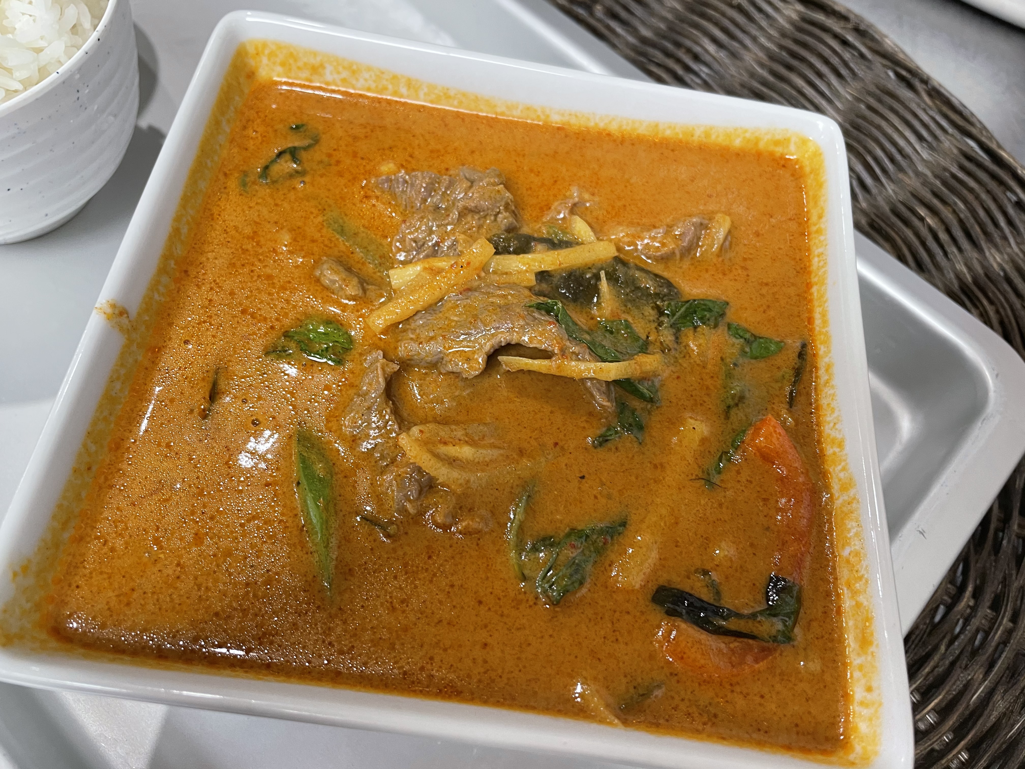 Order Red Curry food online from Rice and Spice Thai Street Food store, Charlotte on bringmethat.com
