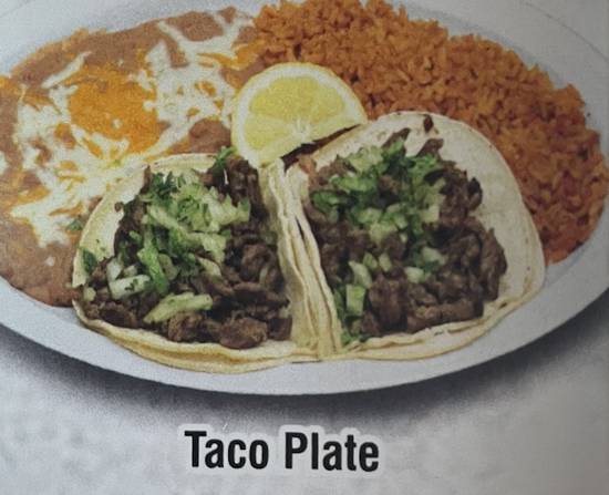 Order Taco Plate (Asada or Chicken) food online from Harry's Cafe- Katella Ave store, Stanton on bringmethat.com