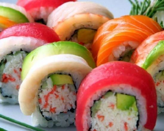 Order Rainbow Roll food online from Freddy On Monmouth Inc store, Oakhurst on bringmethat.com