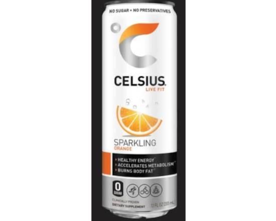 Order Celsius /Sparkling Water -Orange  food online from Abc Discount Store store, San Diego on bringmethat.com