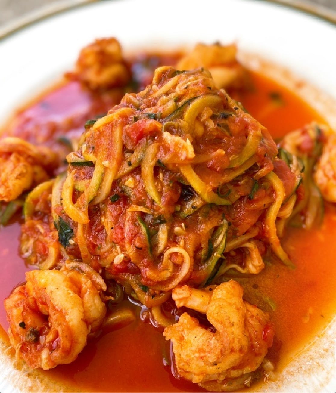 Order Zoodles With Shrimp - Pasta food online from Sergio's Pizzeria & Restaurant store, Glen Head on bringmethat.com