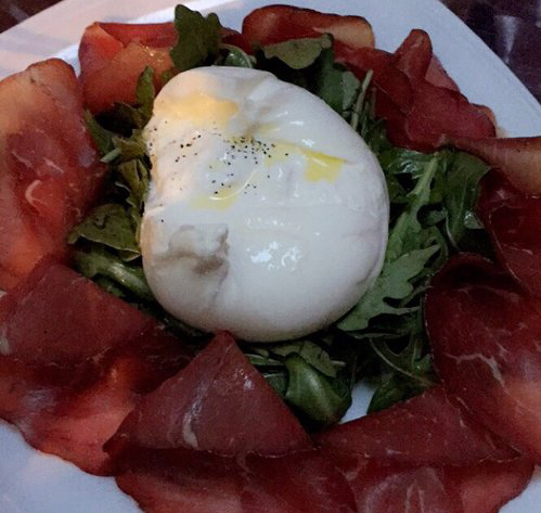 Order Burrata with bresaola and arugola food online from Giano restaurant store, New York on bringmethat.com