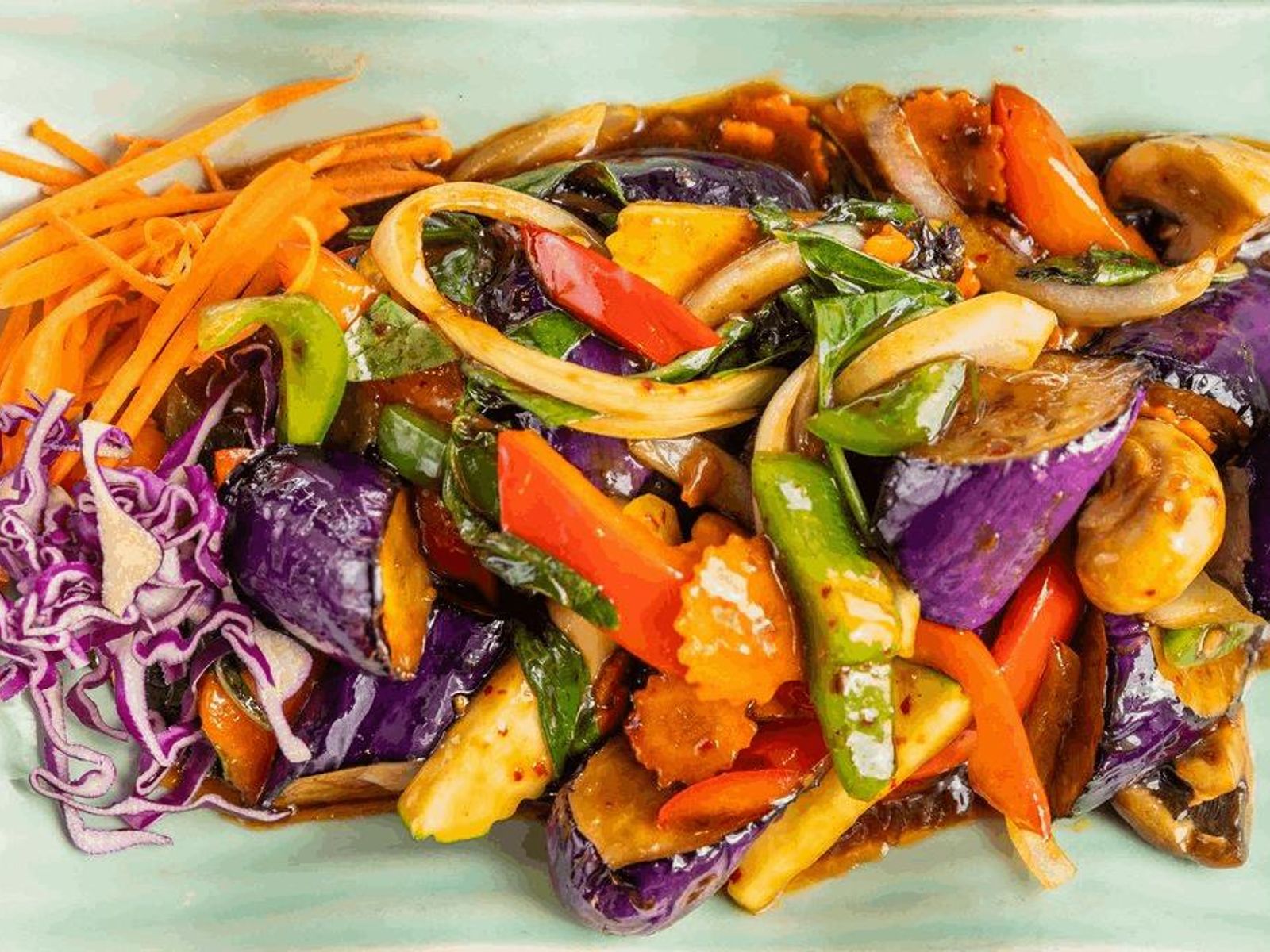 Order Eggplant Jay food online from Thai Thani Kitchen store, Seattle on bringmethat.com
