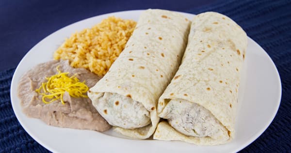Order 7. Beef Burritos (2) food online from Federico's Mexican Food store, Phoenix on bringmethat.com