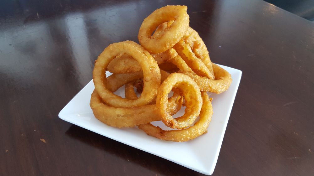 Order Onion Rings food online from Krave Asian Fusion Restaurant store, Irvine on bringmethat.com