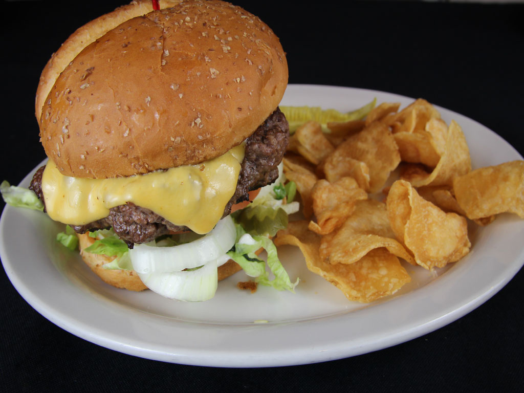 Order Cheeseburger Deluxe food online from The Thurman Cafe store, Columbus on bringmethat.com
