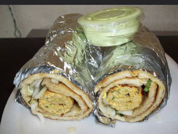 Order Chicken Seekh Kabab Roll (Naan) food online from 8 Fahrenheit store, Lawrenceville on bringmethat.com