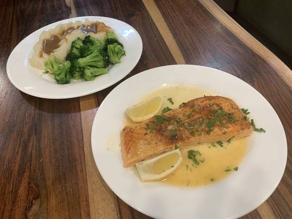 Order Broiled Salmon food online from Silver Spoon Diner store, New York on bringmethat.com