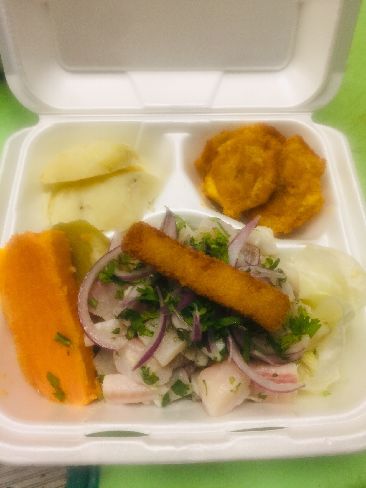 Order Ceviche de pescado only Saturday and Sunday !! food online from Youndys Hispanic Sweets And Kitchen store, Bloomingdale on bringmethat.com