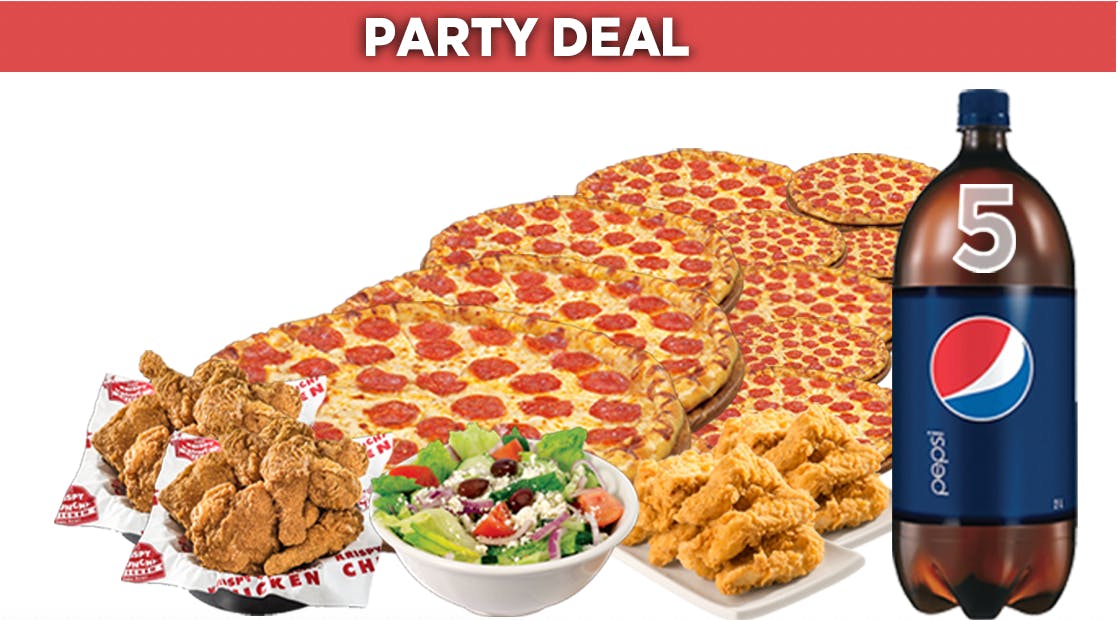 Order Party Deal - Special food online from Queen Pizza & Krispy Krunchy Chicken store, Bakersfield on bringmethat.com