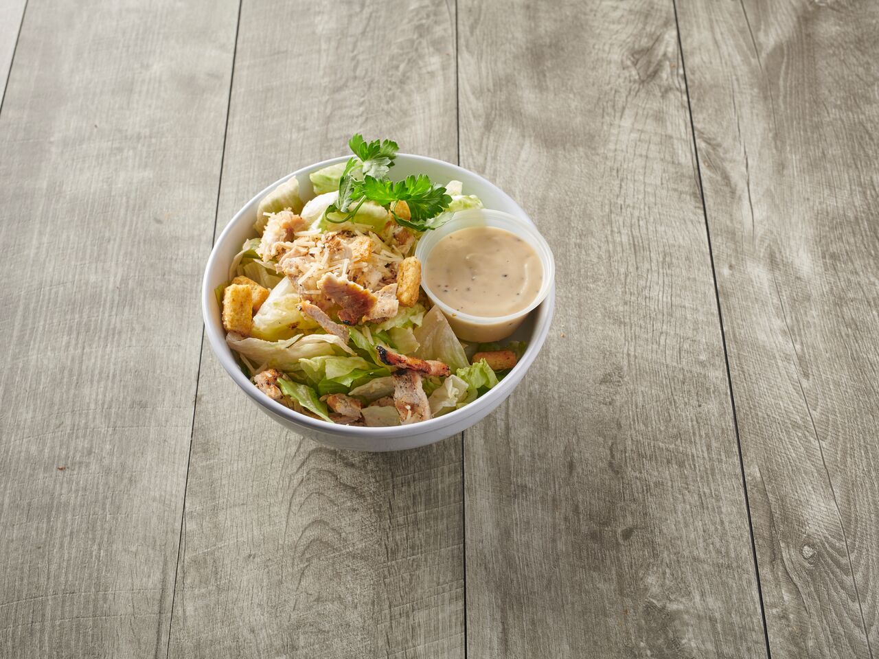 Order Grilled Chicken Caesar Salad food online from Atomic wings store, New York on bringmethat.com