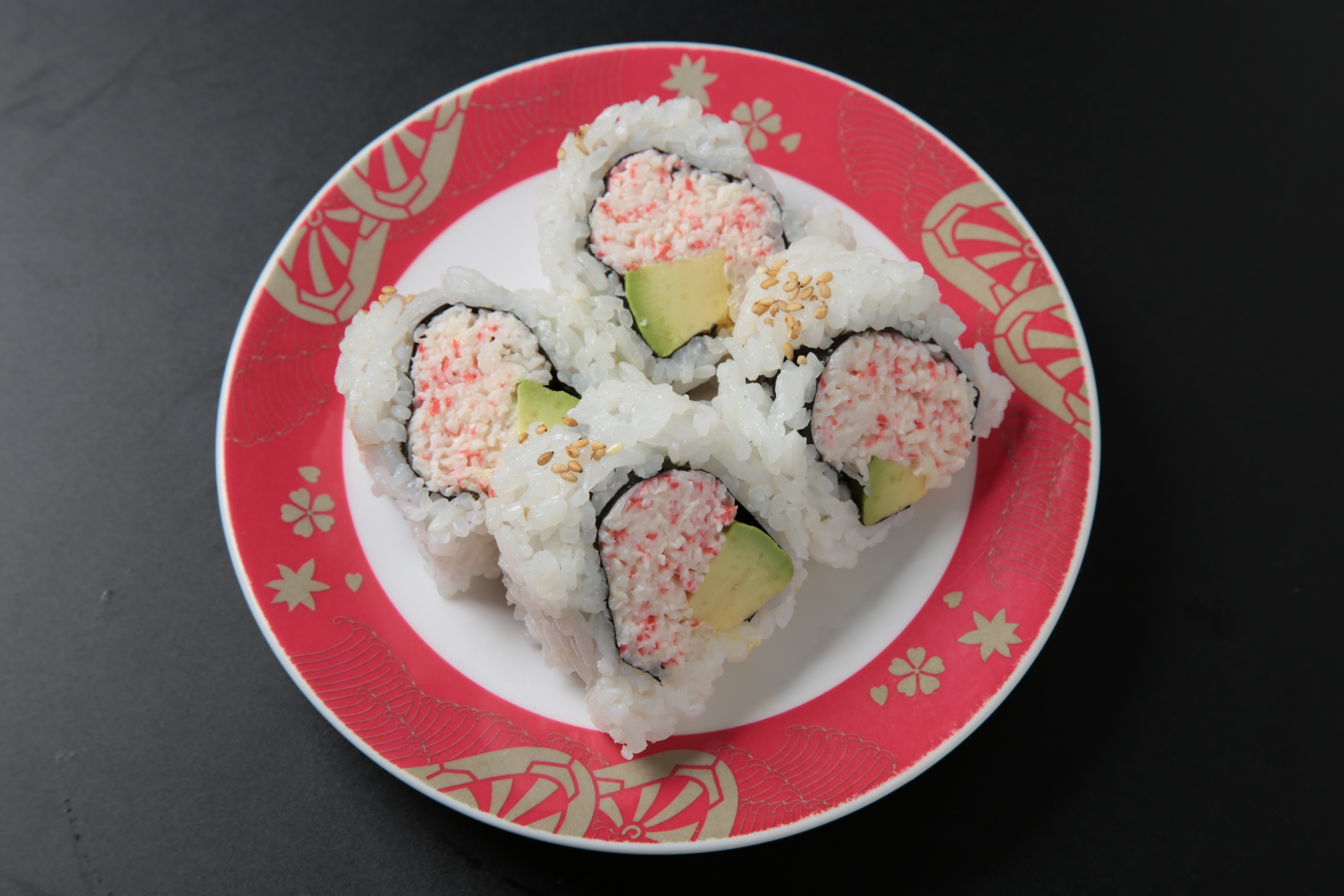 Order California Roll (8 pcs) food online from Izumi Revolving Sushi store, Daly City on bringmethat.com