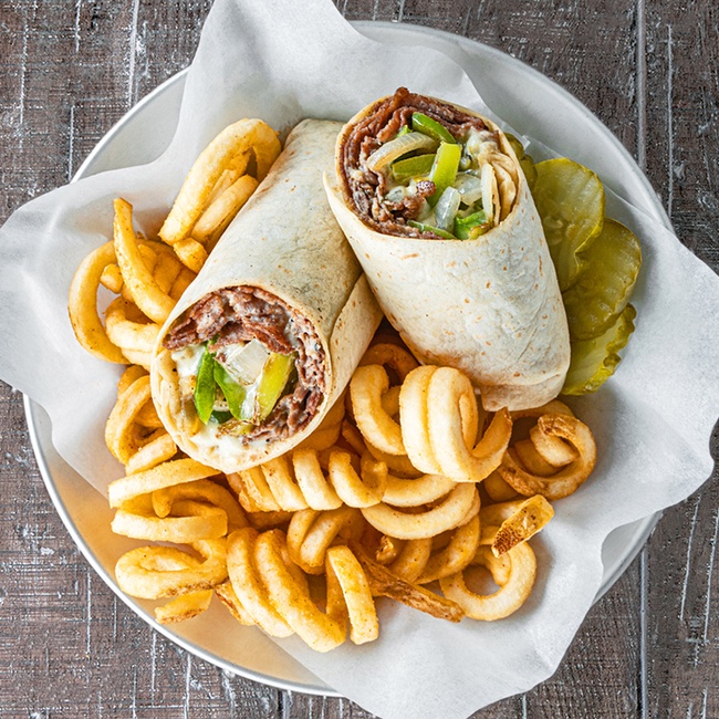 Order Santa Fe Cheesesteak Wrap food online from Buffalo Cafe store, Rome on bringmethat.com
