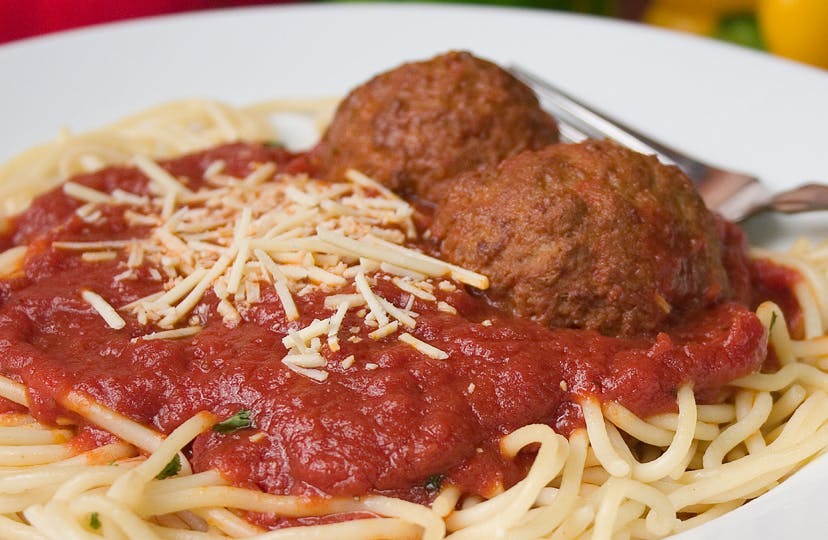 Order Pasta with Meatballs - Pasta food online from NYPD Pizza store, Orlando on bringmethat.com